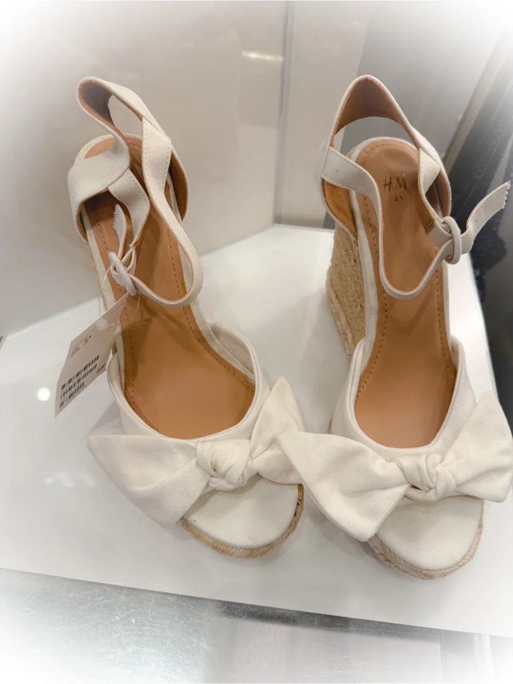 H&M cream espadrille